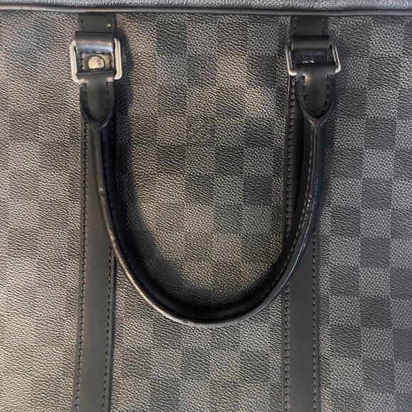 Authentic Louis Vuitton Damier Graphite Porte Document Voyage Briefcase Mens - Picture 14 of 16